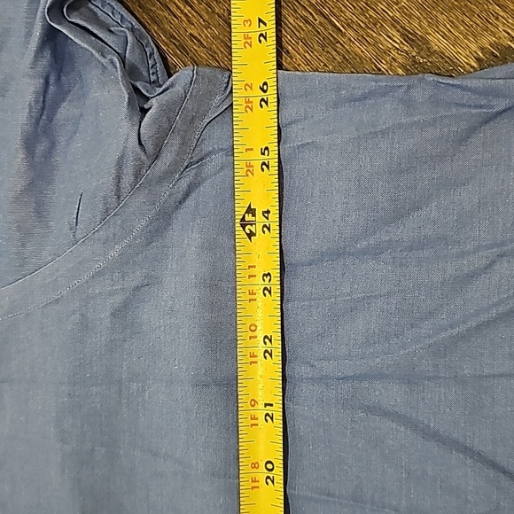 RALPH LAUREN 17-35 Yarmouth 100% cotton periwinkle blue dress shirt - Picture 4 of 5